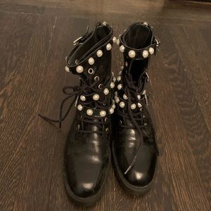 Zara embellished combat boot